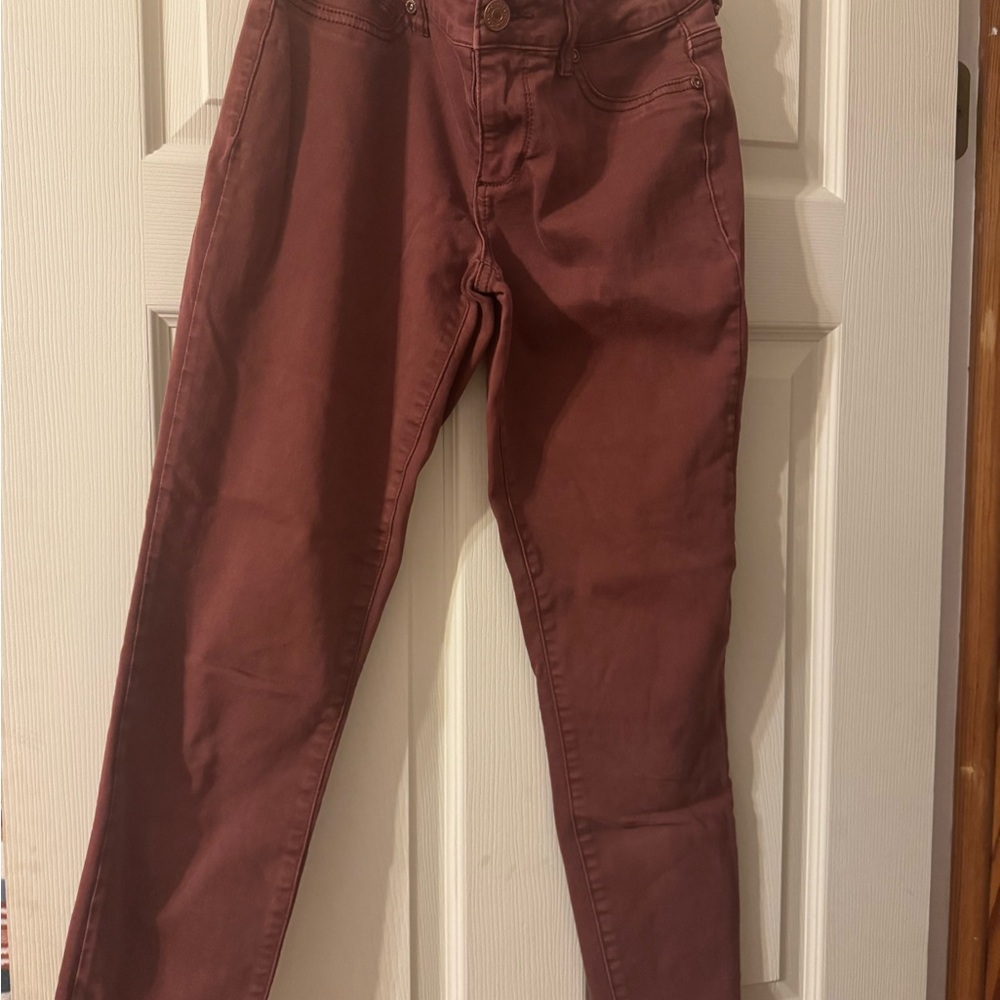 Maurices Deep Red Denim Pants